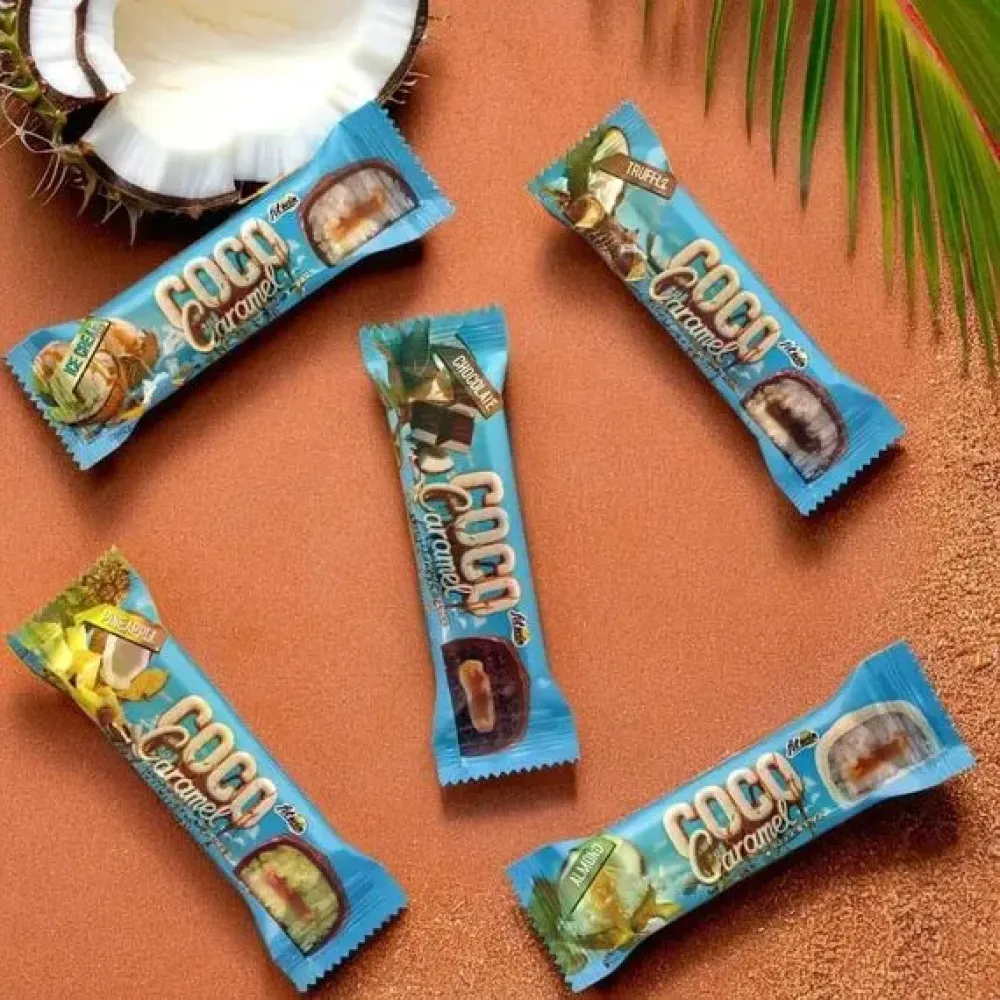FitWin Coco Caramel кокосові батончики без цукру — MIX (20 шт.)