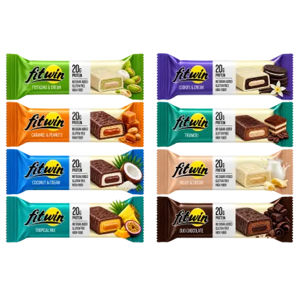 FitWin Protein Bar протеїнові батончики з начинкою